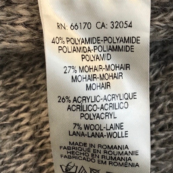 Anthropologie Knitted & Knotted Wool Mohair Open Drape Warm Cardigan Sweater - Picture 8 of 10